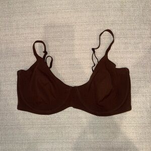 SKIMS Brown Underwire Scoop Bra